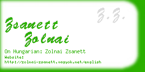 zsanett zolnai business card